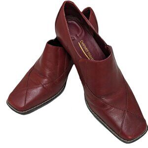 Denver Hayes - Burgundy Leather Casual Heals - Size 6M